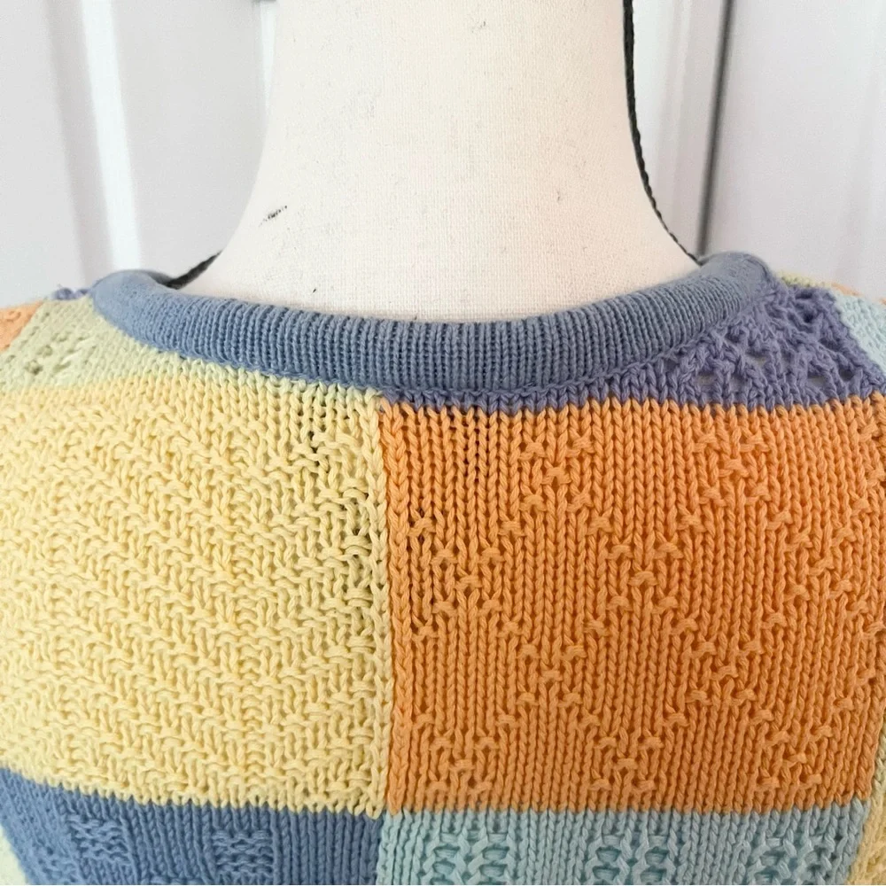 Talbots Multicolor Patchwork Cardigan - Picture 7 of 12